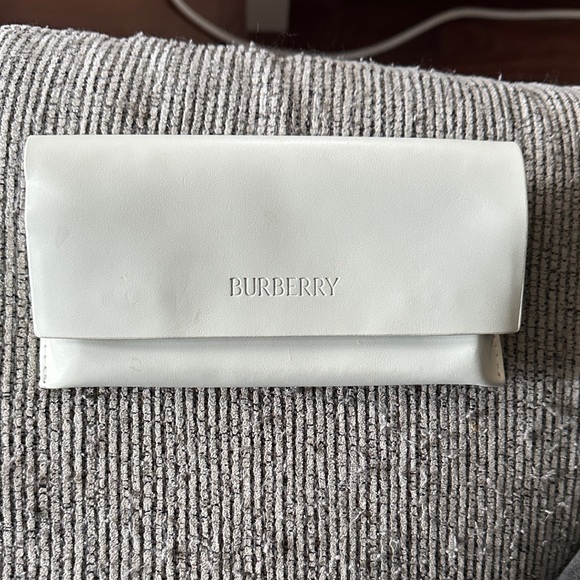 Burberry Accessories - Burberry white glasses case black velvet interior